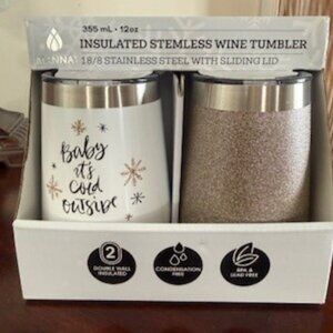 Insulated Stemless Wine Tumbler Set